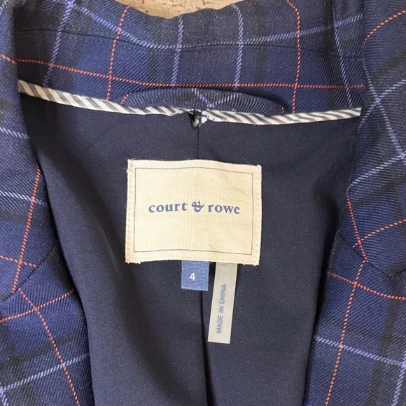 Court & Rowe Belle Noel Plaid Blazer NEW 4 - Picture 2 of 5